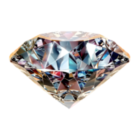 Beautiful Diamond Isolated on Transparent Background. png