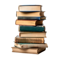 Stack of Books, Knowledge and Wisdom, Isolated on Transparent Background. png