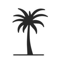 Tropical Palm Trees Silhouette Set vector