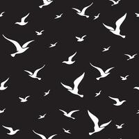 Seamless Pattern With Flying Birds vector