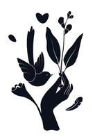 Bird Carrying Olive Branch vector