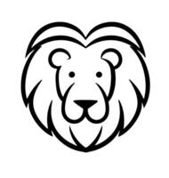 estilizado león cabeza logo vector