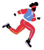 Dynamic Runner in Motion vector