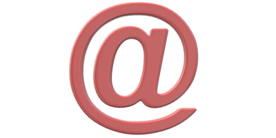 Email symbol on a transparent Background png