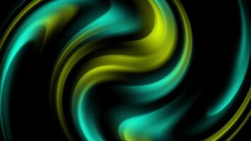 Blue yellow blurry gradient waves abstract motion background video