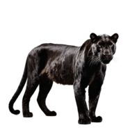 black panther standing isolated transparent photo png
