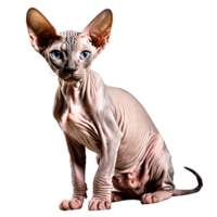 sphynx chat séance isolé transparent photo png