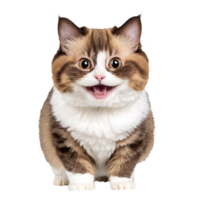 munchkin cat sitting isolated transparent photo png