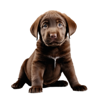 brun labrador retreiver hund valp Sammanträde isolerat transparent png