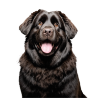 Terranova cane ritratto isolato trasparente png