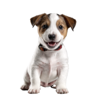 jack Russel terrier cachorro cachorro sentado isolado transparente png