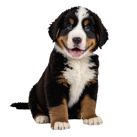 Bernese cachorro cachorro sentado isolado transparente png