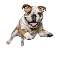 pug dog jumping and running isolated transparent png