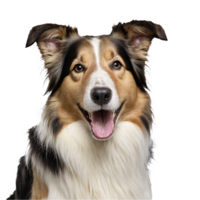 collie hund porträtt isolerat transparent png