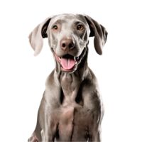 happy weimaraner dog portrait isolated transparent png