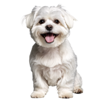 maltese dog puppy sitting isolated transparent png