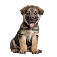 mongrel dog puppy sitting isolated transparent png