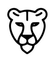 Stylized Lion Head logo vector