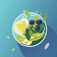 Mixed Vegetable Salad Bowl vector