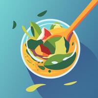 Mixed Vegetable Salad Bowl vector