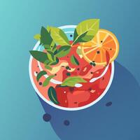 Elegant Citrus Salad Illustration vector
