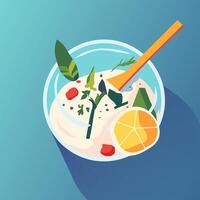 Elegant Citrus Salad Illustration vector