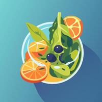 Elegant Citrus Salad Illustration vector