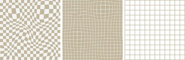 Groovy concept. seamless pattern in cream colors. vector