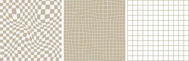 Groovy concept. seamless pattern in cream colors. vector