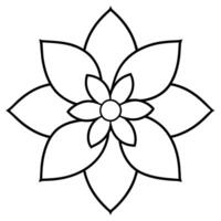 a flower line art illustration vector