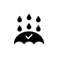 Keep dry label symbol , umbrella icon for packaging. vector