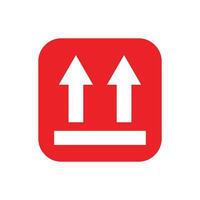 this way up label icon for packaging. vector