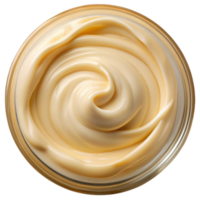 a jar of peanut butter is shown with a black background png