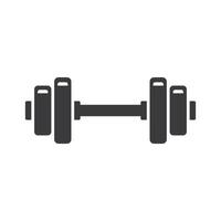 Dumbbell for gym icon , black sign design. vector