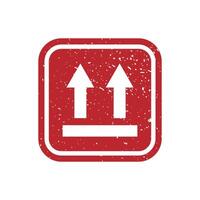 this way up label icon for packaging. vector