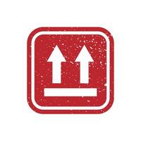 this way up label icon for packaging. vector