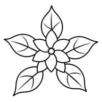 a flower line art illustration vector