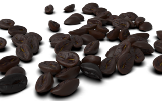 a bunch of coffee beans on a transparent background png