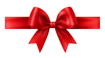 red ribbon with bow isolated png