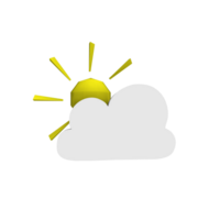 3d clima previsão ícones transparente fundo png