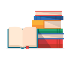 pila de libros aislados png