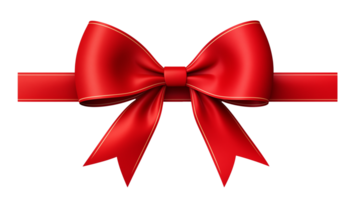 red ribbon with bow isolated png