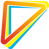 Triangle forme frontière y2k style png