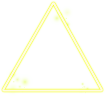 Neon triangle borders light effect png