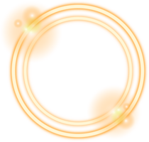 Circle neon borders light effect png