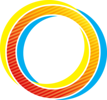 círculo forma fronteira ano 2000 estilo png