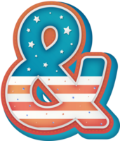 Verenigde Staten van Amerika alfabet belettering, ampersand png