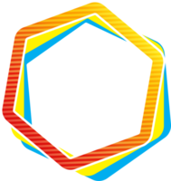 hexágono forma fronteira ano 2000 estilo png