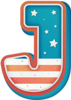 USA Alphabet Lettering J png