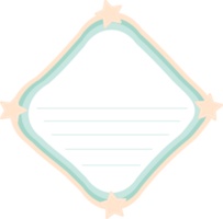 Note paper pastel illustration png